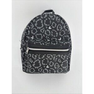 Disney Parks Mickey Leopard Faux Leather Backpack NEW